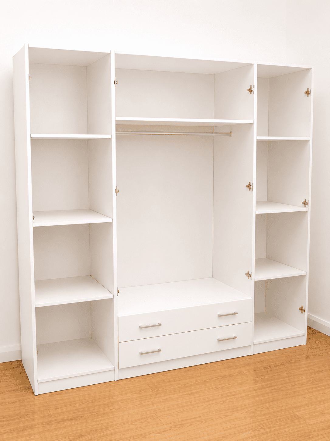 Armario de madera con 4 puertas y 2 cajones 200 cm - Imagen 4