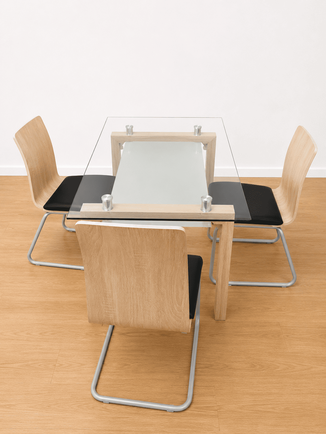 Mesa de Comedor Cristal y Madera Moderna – 150 cm - Imagen 2
