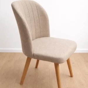 Juego de 4 sillas de comedor beige
