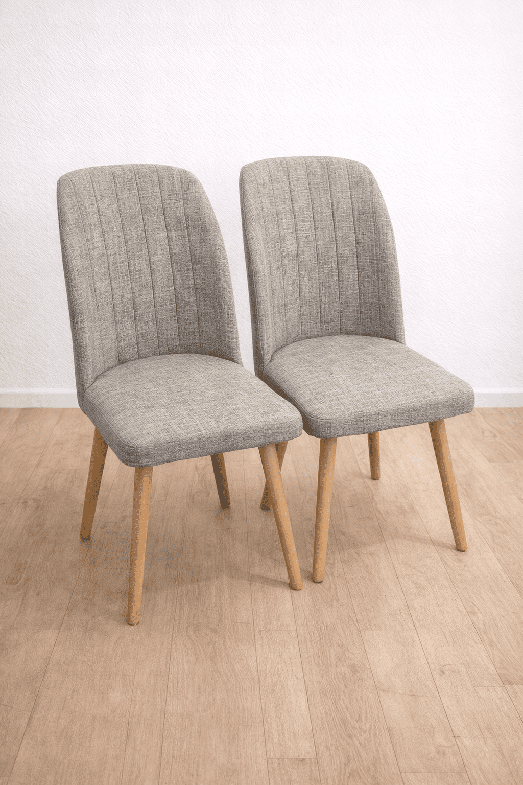 Juego de 4 sillas de comedor gris - Imagen 2