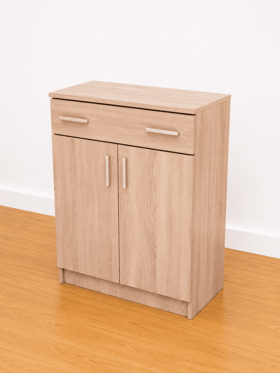 Zapatero de Madera Marrón con Cajón y Puertas – 74 cm - Imagen 2
