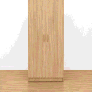 Armario de madera de 2 puertas 80 cm