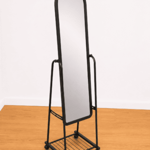 spejo de pie con ruedas – Negro