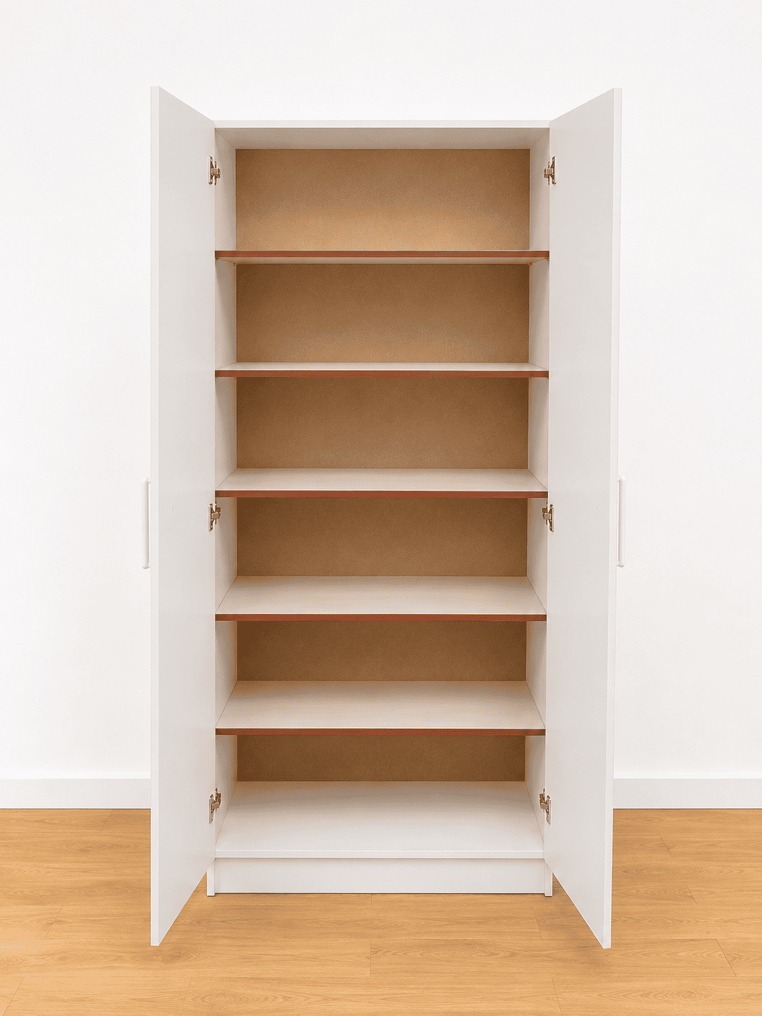 Armario de 2 puertas blanco o madera- Estanterías - Imagen 4