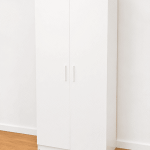 Armario ropero de madera blanco con 2 puertas 80cm ancho