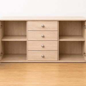 Mueble para TV 145 cm – madera, blanco y ártico