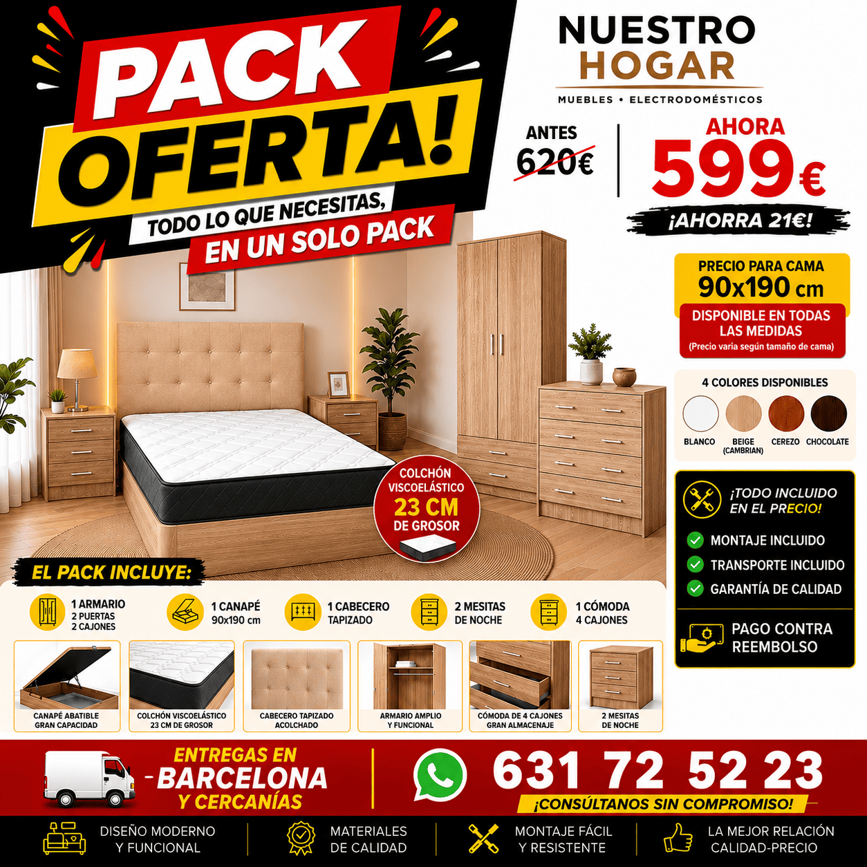 🛏️ Pack Habitación Completa – Desde 599€ - Imagen 3