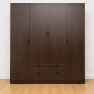 Armario de 4 Puertas y 2 Cajones Wengué – 200 cm